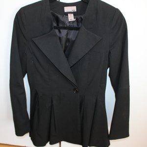 H & M HIGH FASHION BLACK BLAZER COAT JACKET 6
